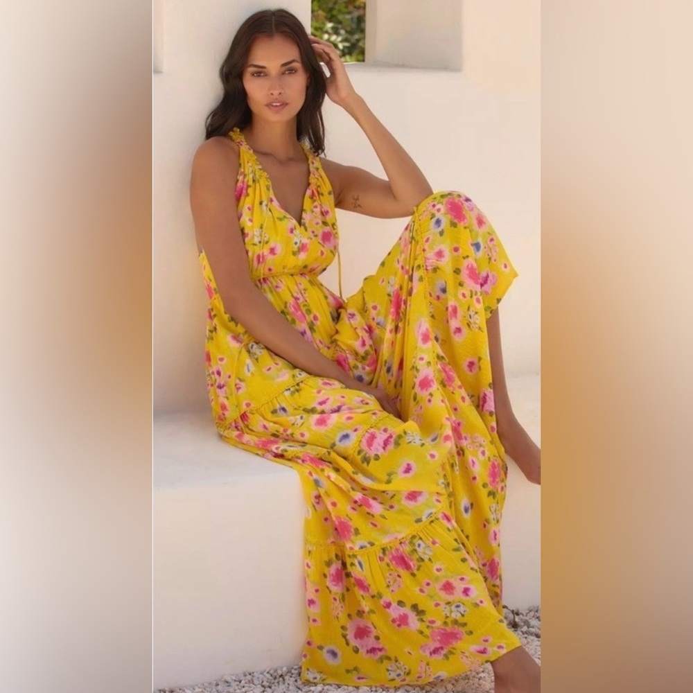 PQ Swim Yellow Floral Maxi Dress